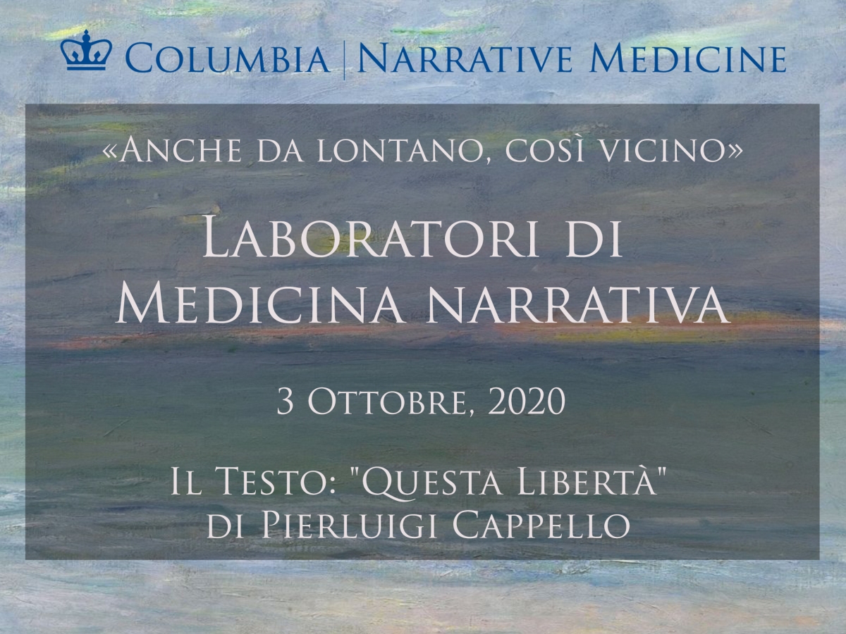 Laboratori Di Medicina Narrativa: sabato 3 ottobre dalle 16 alle 17.30